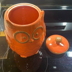 Orange Owl Cookie Jar